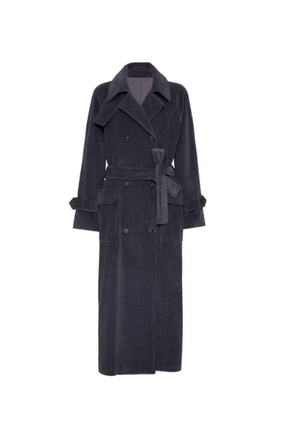 BRUNELLO CUCINELLI BRUNELLO CUCINELLI WIDE RIB CORDUROY TRENCH
