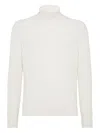 Brunello Cucinelli Men Cashmere Turtle Neck Jumper In White