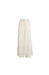 Brunello Cucinelli Cotton-wool Barrel Cuff Wide-leg Jeans In Nude