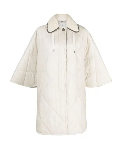 BRUNELLO CUCINELLI BRUNELLO CUCINELLI WIDE-SLEEVED DRAWSTRING QUILTED COAT