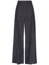 BRUNELLO CUCINELLI BRUNELLO CUCINELLI WIDE SMART COTTON DENIM EFFECT TROUSERS