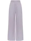 Brunello Cucinelli Wide Smart Trousers In Purple
