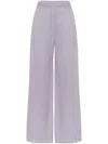 Brunello Cucinelli Wide Smart Trousers In Purple