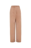 Brunello Cucinelli Wide Smart Trousers In Rust Brown