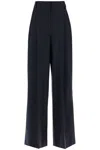 Brunello Cucinelli Women's Wide Tropical Luxury Trousers In Blue