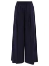 Brunello Cucinelli Relaxed Wide-leg Trousers With Elastic Waistband In Blue