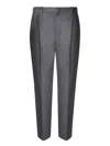 Brunello Cucinelli Grey Flannel Trousers With Pleats In Grey