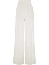 Brunello Cucinelli High-waisted Wide-leg Trousers With Concealed Fastening In Neutrals
