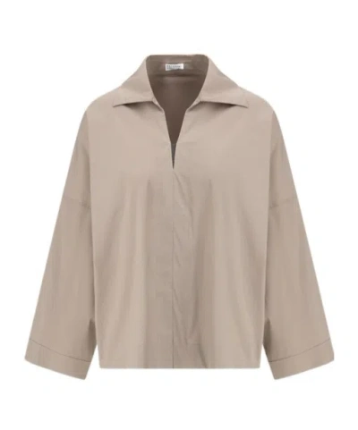 BRUNELLO CUCINELLI BRUNELLO CUCINELLI WIDE V-NECK SHIRT