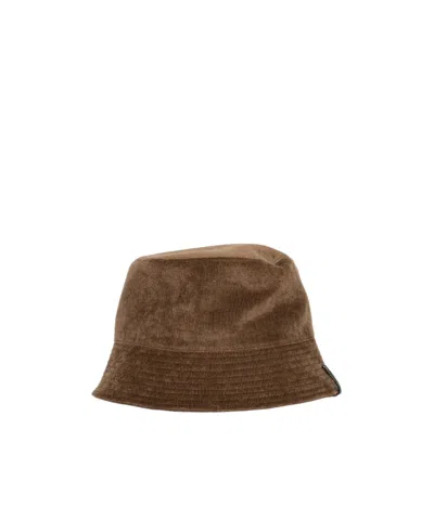 Brunello Cucinelli Wide-brimmed Bucket Hat In Brown
