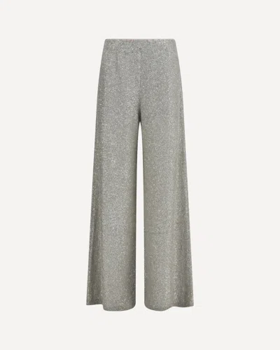 Brunello Cucinelli Wide-fit Pants With All-over Sequins In Gray
