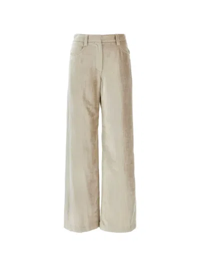 Brunello Cucinelli Wide-leg Trousers In Neutral