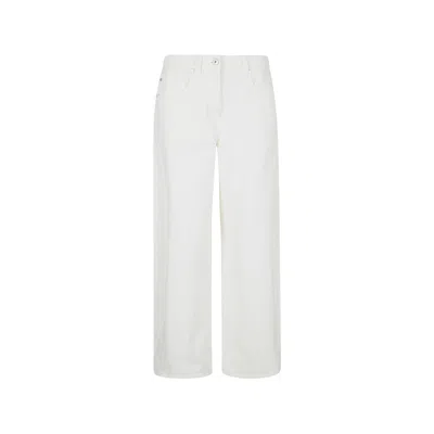Brunello Cucinelli Wide-leg Trousers In White