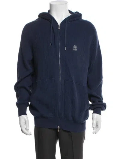 Pre-owned Brunello Cucinelli Windbreaker In Blue