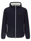 Brunello Cucinelli Waterproof Hooded Jacket In Blue