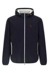 Brunello Cucinelli Waterproof Hooded Jacket In Blue