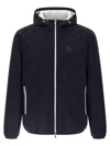 Brunello Cucinelli Waterproof Hooded Jacket In Blue