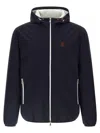 Brunello Cucinelli Waterproof Hooded Jacket In Blue