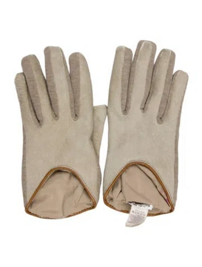 Pre-owned Brunello Cucinelli Winter Gloves In Neutrals
