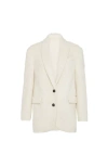 Brunello Cucinelli Wispy Alpaca Blazer In Neutral