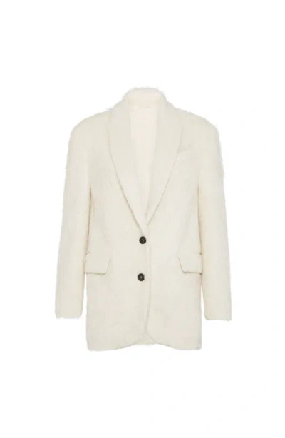 BRUNELLO CUCINELLI BRUNELLO CUCINELLI WISPY ALPACA BLAZER