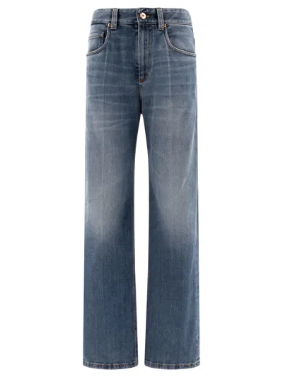 BRUNELLO CUCINELLI WITH SHINY TAB JEANS