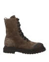 Brunello Cucinelli Woman Ankle Boots Dark Brown Size 6 Leather In Brown