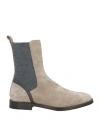 Brunello Cucinelli Woman Ankle Boots Dove Grey Size 8 Leather In Grey