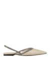 Brunello Cucinelli Woman Ballet Flats Beige Size 10 Leather In Neutral