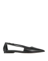 Brunello Cucinelli Woman Ballet Flats Black Size 7 Leather In Black