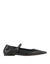Brunello Cucinelli Woman Ballet Flats Black Size 8 Leather In Black