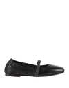 Brunello Cucinelli Woman Ballet Flats Black Size 8 Leather In Black