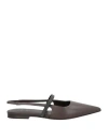 Brunello Cucinelli Woman Ballet Flats Dark Brown Size 9 Leather