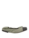 Brunello Cucinelli Woman Ballet Flats Sage Green Size 8 Leather
