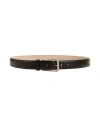 Brunello Cucinelli Woman Belt Black Size M Leather In Black