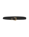 Brunello Cucinelli Woman Belt Black Size M Textile Fibers In Black