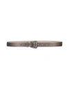 Brunello Cucinelli Woman Belt Bronze Size L Leather In Yellow