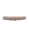 Brunello Cucinelli Woman Belt Grey Size M Leather In Gray