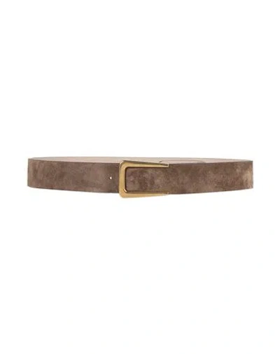 Brunello Cucinelli Woman Belt Light Brown Size M Leather