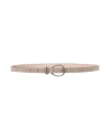 Brunello Cucinelli Woman Belt Light Brown Size M Leather, Brass In Sand