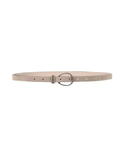 Brunello Cucinelli Woman Belt Light Brown Size M Leather, Brass In Sand