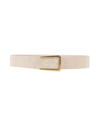 Brunello Cucinelli Woman Belt Light Grey Size S Leather In Brown