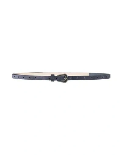 Brunello Cucinelli Woman Belt Midnight Blue Size L Soft Leather