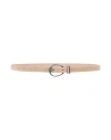 Brunello Cucinelli Woman Belt Taupe Size M Leather In Grey