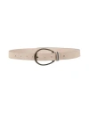 Brunello Cucinelli Woman Belt Taupe Size S Soft Leather In Grey