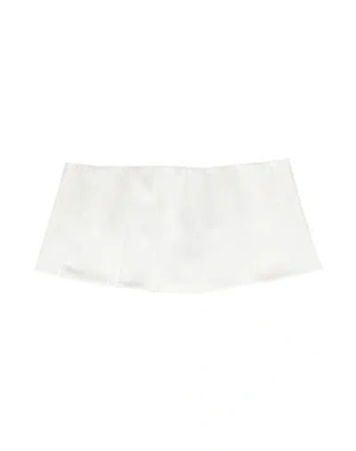 Brunello Cucinelli Woman Belt White Size Xs Silk, Elastane