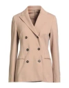 Brunello Cucinelli Woman Blazer Beige Size 4 Cotton, Polyamide, Elastane In Neutral