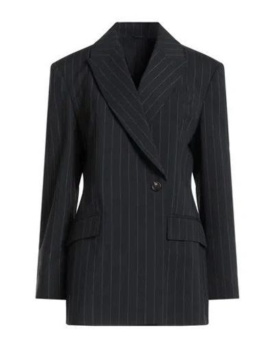 Brunello Cucinelli Woman Blazer Black Size 2 Virgin Wool, Cotton