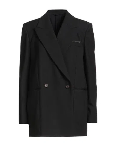Brunello Cucinelli Woman Blazer Black Size 4 Virgin Wool, Brass