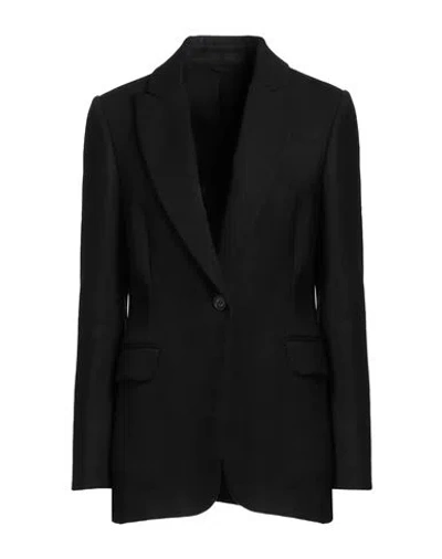 Brunello Cucinelli Woman Blazer Black Size 4 Linen, Cotton